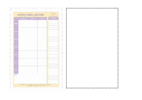 Weekly Menu Planner