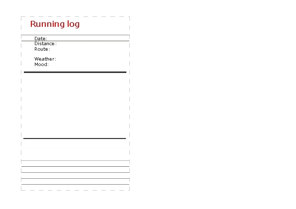 Very basic running log