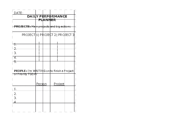 Performance Planner – Template