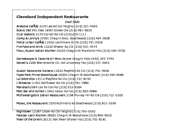 cle independent restaurants