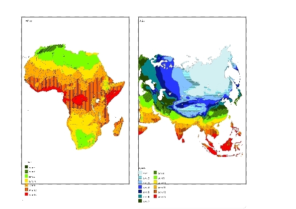 Colored Hardiness Zones