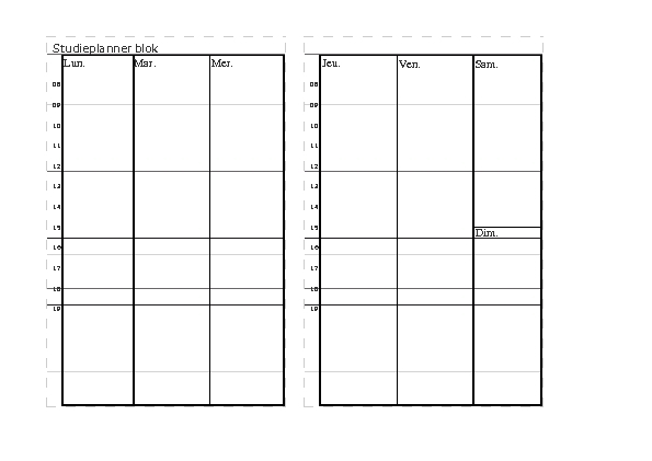 weekly planner study