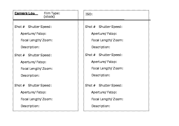 Camera Log