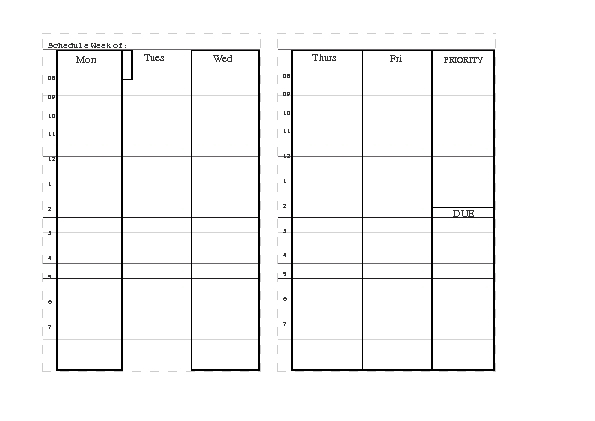 weekly planner study