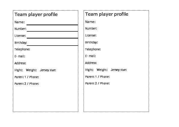 Sports player profile