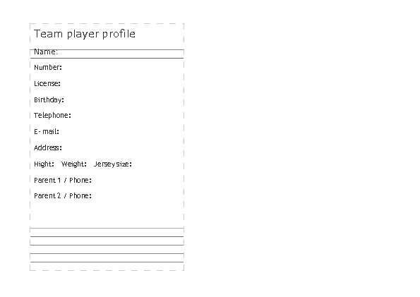 Sports player profile